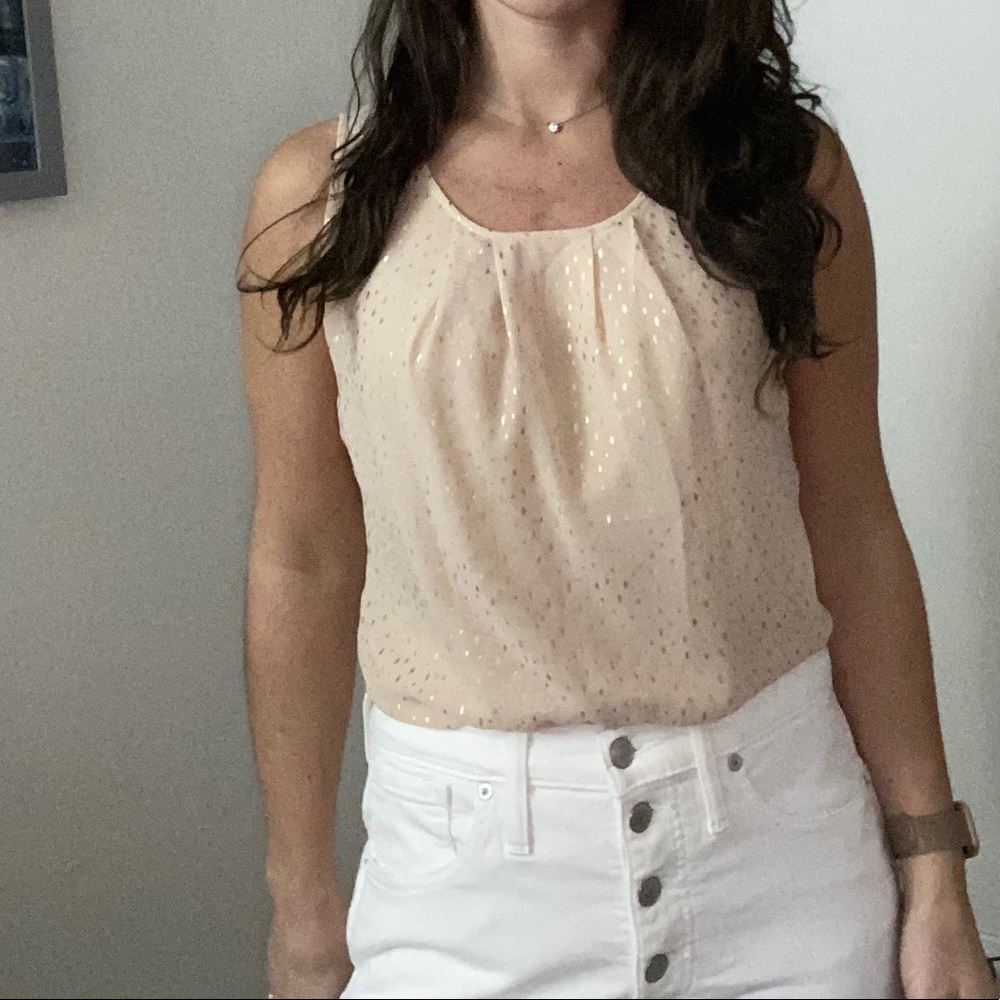 Ann Taylor Factory pink and gold flecks top